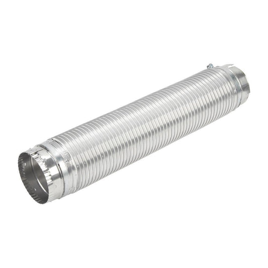 Kitchenaid 4396010RP 6' Dryer Exhaust Duct of snap-lock metal, with 1 male fitting and 1 female fitting for standard 4" exhaust openings