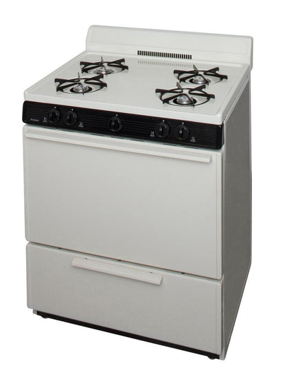 Premier SFK100TP 30 in. Freestanding Gas Range in Biscuit