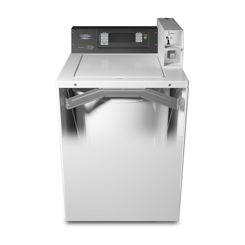 Maytag MAT24PDAWW Commercial Top-Load Washer, Coin Drop Installed