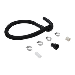 Maytag 40922 4' Black flexible washer drain hose extension kit with rubber U-nozzle, reducer couplings & clamps - 1 pack