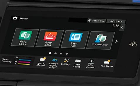 Sharp BPC535WD BP-C535WD Compact color document system Prints up to 35 pages per minute , copy, scan, fax Maximum paper capacity of 2,350 sheets Exceptional Image Quality with 600 x 600 dpi print resolution