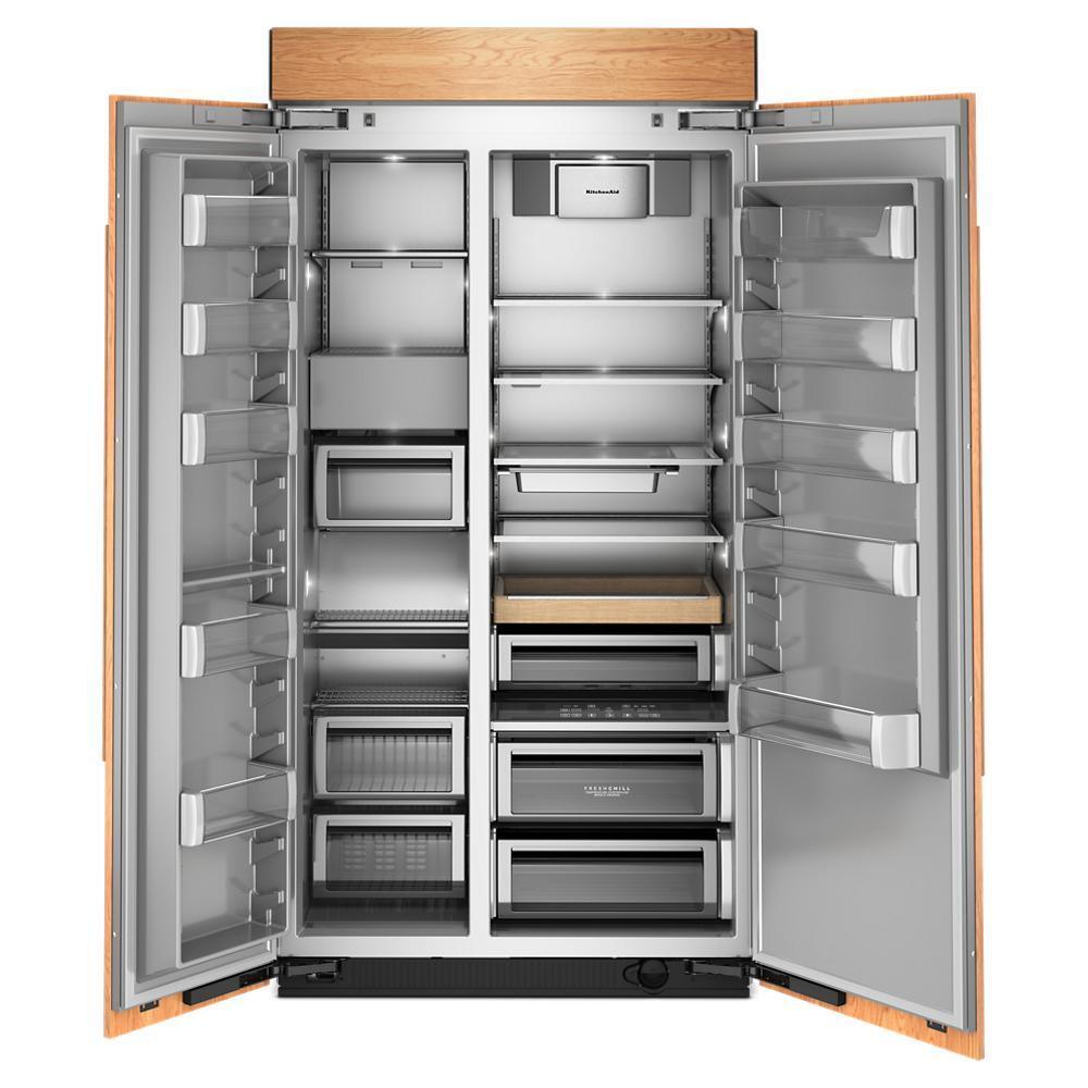 Kitchenaid KBSN742TPA 25.5 Cu. Ft. 42" Built-In Panel-Ready Side-by-Side Refrigerator with Platinum Interior