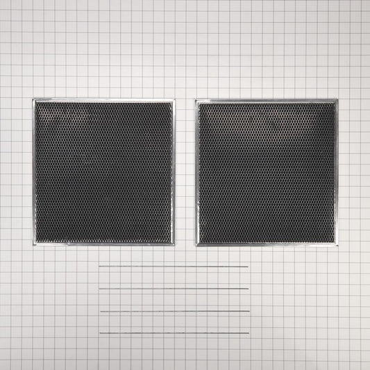 Kitchenaid W11371717 30-IN Range Hood Vent Charcoal Filter Kit - Silver (Includes Two Charcoal Filters and Two Rod-Style Clips)