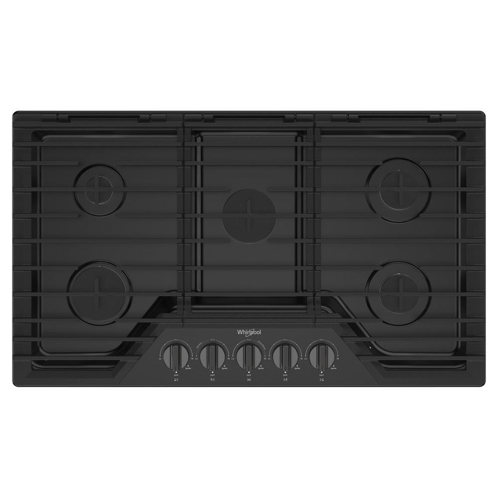 Whirlpool WCGK5036PV 36-inch Gas Cooktop with EZ-2-Lift™ Hinged Cast-Iron Grates