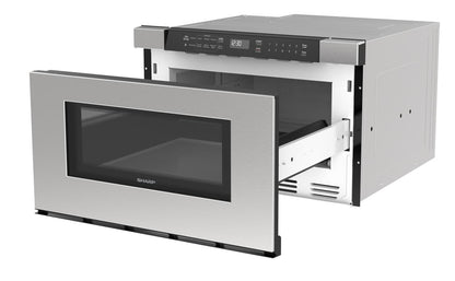 SMD2420MS Sharp 24 in. 1.2 cu. ft. Built-In Microwave Drawer™ Oven in Stainless Steel