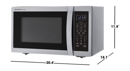 SMC1450KS Sharp 1.4 cu. ft. 1100W Stainless Steel Countertop Microwave Oven