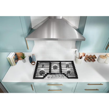 Whirlpool WCGK5036PS 36-inch Gas Cooktop with EZ-2-Lift™ Hinged Cast-Iron Grates