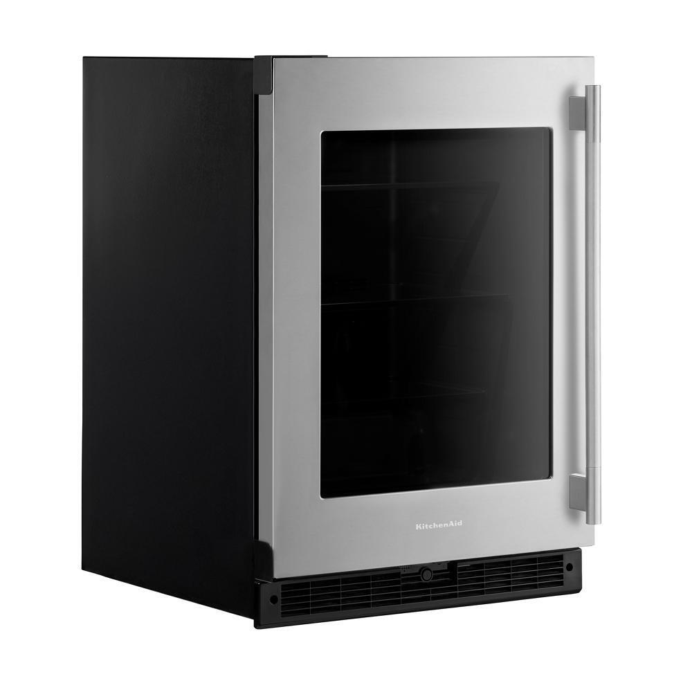 Kitchenaid KURL324SSB 24" Undercounter Refrigerator with Glass Door