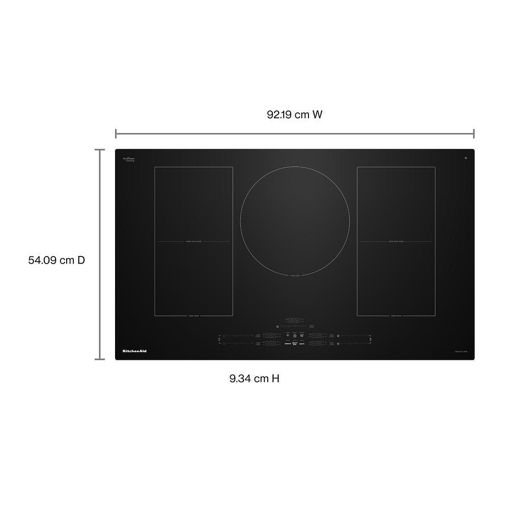 Kitchenaid KCIT736SBL 36" Temp Cook™ Induction Cooktop with 5 Cooking Zones