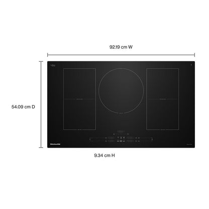 Kitchenaid KCIT736SBL 36" Temp Cook™ Induction Cooktop with 5 Cooking Zones