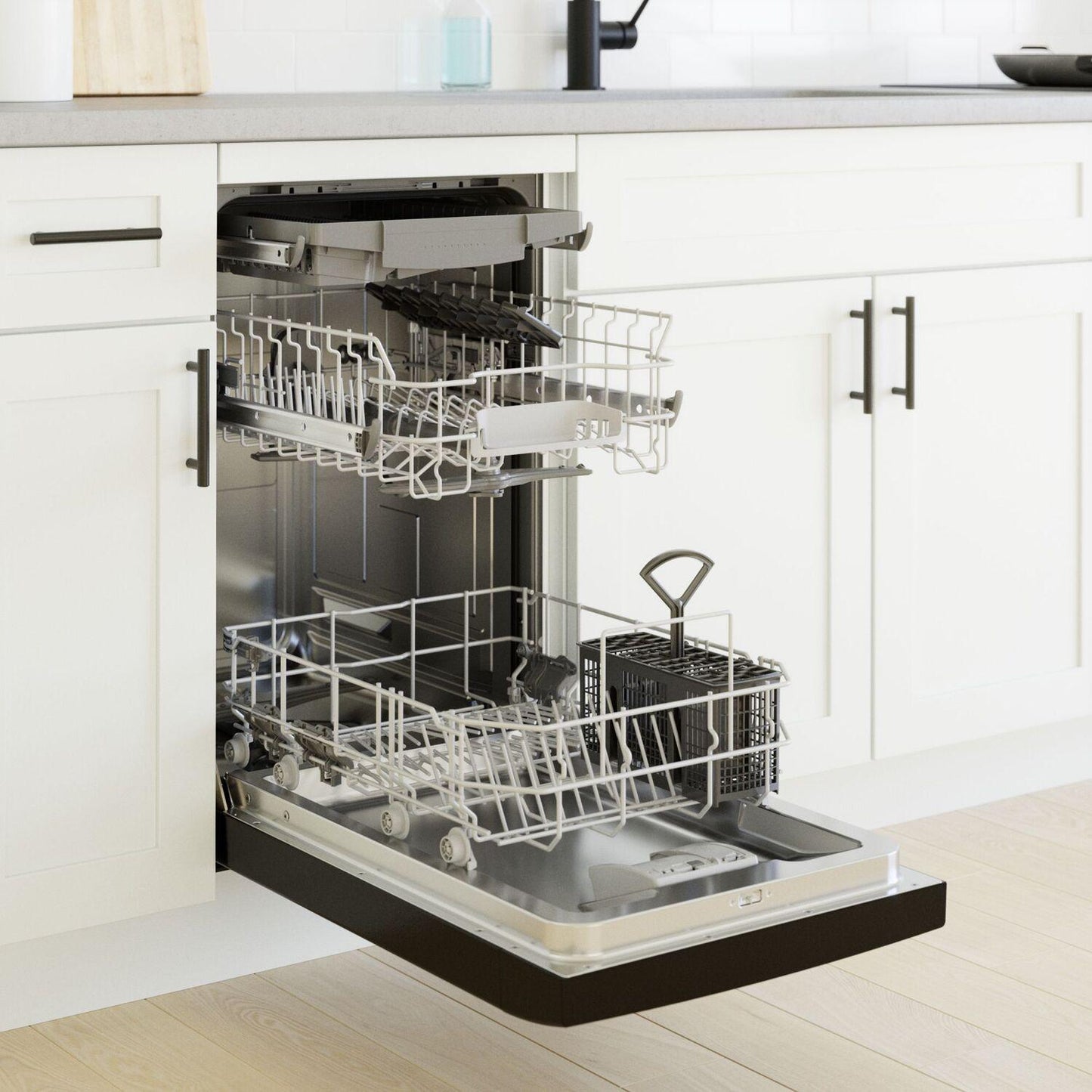 Bosch 300 Series Dishwasher 17 3/4" Black SPE53B56UC