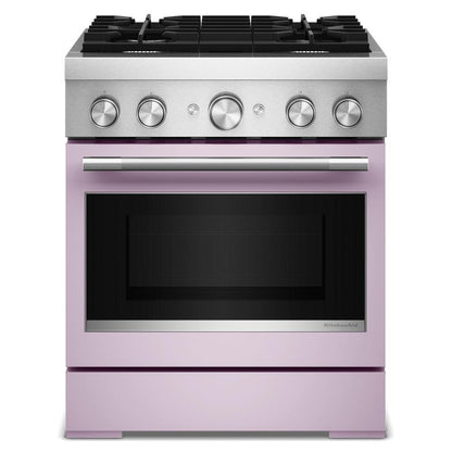 Kitchenaid KFDS930SWF 30-Inch 4 Burner Commercial-Style Dual Fuel Range with No Preheat Air Fry Mode