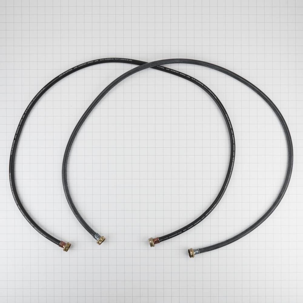 Kitchenaid W11085908 6' Black braided washer fill hoses - 2 pack