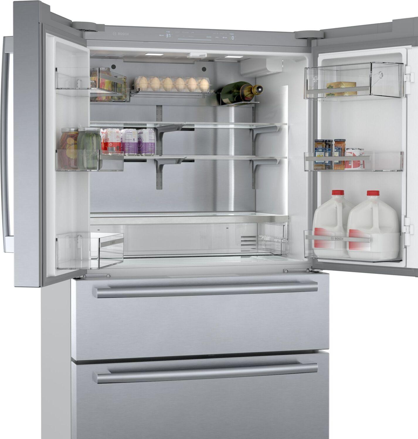 Bosch B36CL80SNS 800 Series French Door Bottom Mount Refrigerator 36" Stainless steel (with anti-fingerprint)