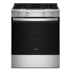 Whirlpool WSGS4530TS 30-inch Gas Smart Range with Air Cooking Technology and Steam Clean