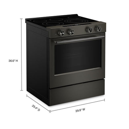 Kitchenaid KSES530SBE 5.3 Cu. Ft. Smart Slide-in Electric Range with Two Even-Heat™ Hyper Elements and Convection Cooking Modes