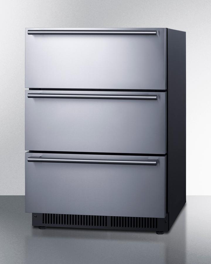 Summit SP6DS3D 24" Wide Built-in 3-drawer All-refrigerator