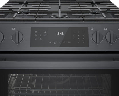 Bosch HGI8046UC 800 Series, Gas slide-in range, 30'', Black stainless steel