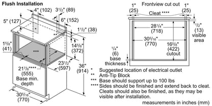 Bosch HMD8053UC 800 Series, 30" Drawer Microwave