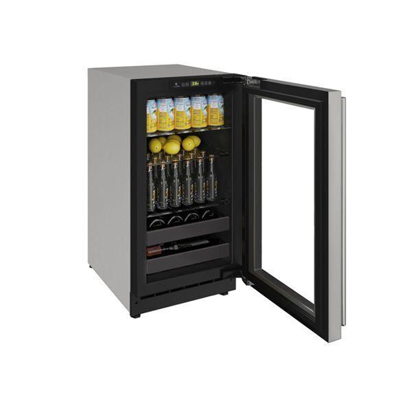 U-Line U2218BEVS00A 2218bev 18" Beverage Center With Stainless Frame Finish and Field Reversible Door Swing (115 V/60 Hz)