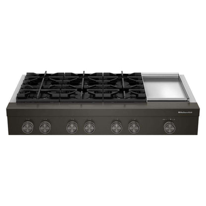 KCGK948TBE KitchenAid® 48-inch 6-Burner Gas Commercial-Style Rangetop with Griddle