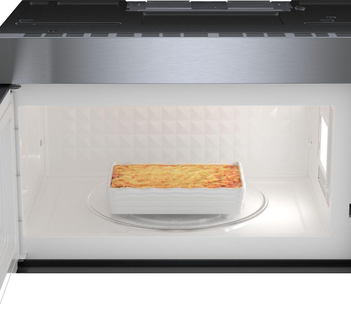 Bosch HMV5053U 500 Series, Over-The-Range Microwave, 30'', Door Hinge: left, Stainless steel