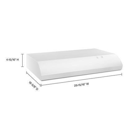 Whirlpool UXT2030ADW 30" Range Hood with the FIT System