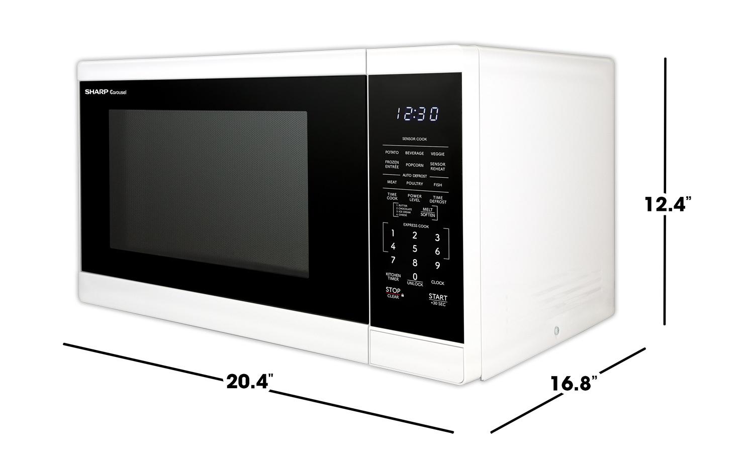 SMC1461KW Sharp 1.4 cu. ft. 1100W White Countertop Microwave Oven