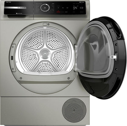 Bosch WQB245AXUC 800 Series, heat pump dryer, Silver inox