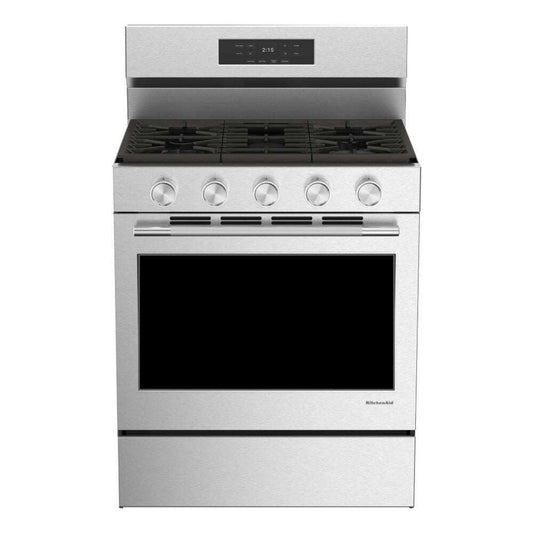 Kitchenaid KFGS330TPS 5.0 Cu. Ft. Smart Freestanding Gas Range with Convection Cooking Modes