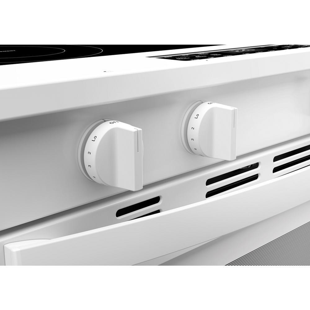 Whirlpool WSES5030SW 30-inch Electric Smart Range with Air Cooking Technology