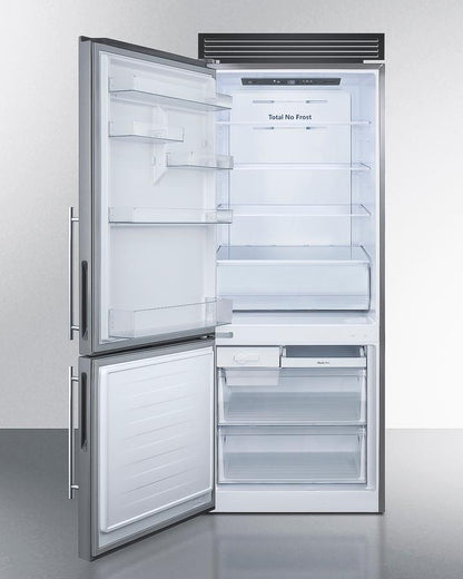 Summit FFBF279SSXH72LHD 28" Wide Bottom Freezer Refrigerator