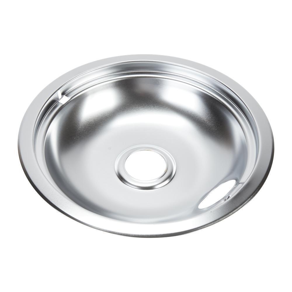 Maytag W10196405RW Range Electric/Cooktop 8-IN Round Drip Bowl (Single-Pack) - Chrome for Non-Hinged, 2-Wire Plug Cooking Elements