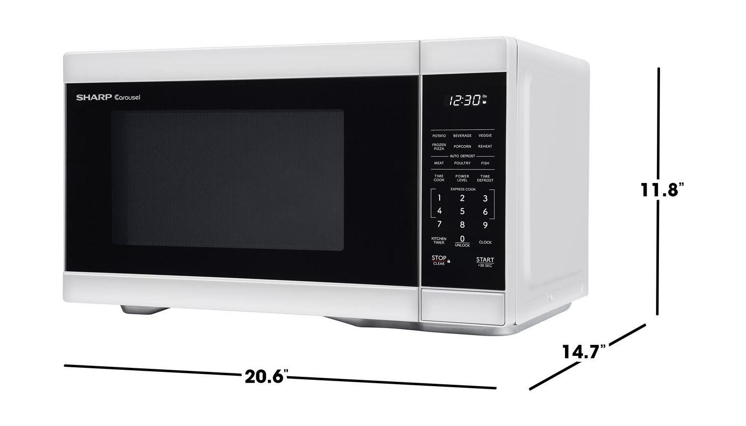 SMC1161KW Sharp 1.1 cu. ft. 1000W White Countertop Microwave Oven