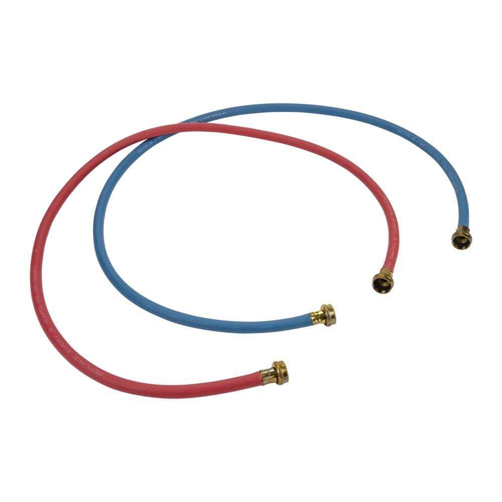 Maytag 8212545RP 5' Rubber washer fill hoses rated 1000 PSI with 2 female connections and built-in O-Rings - 2 pack