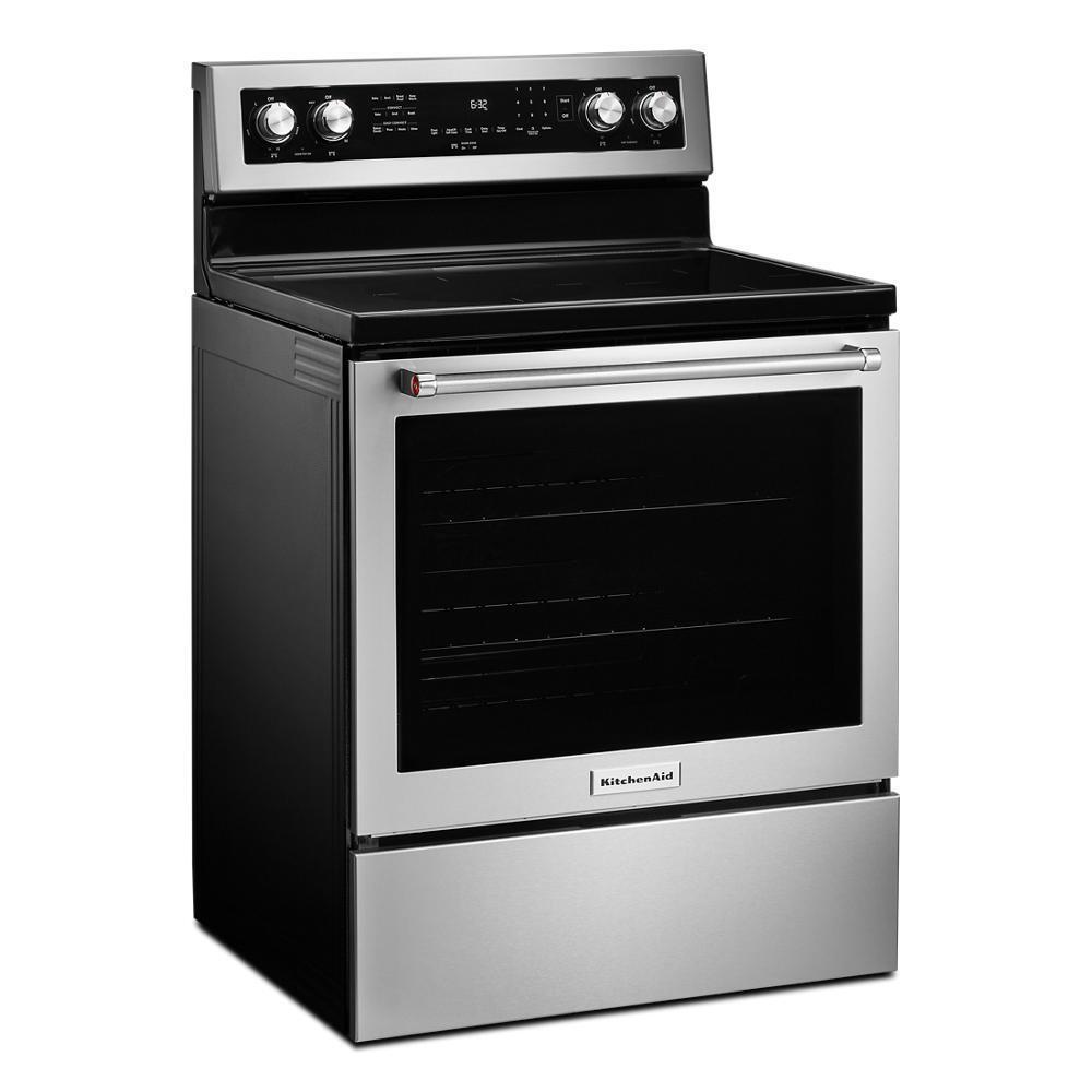 Kitchenaid KFEG504KPS 30-Inch 5 Element Electric Convection Range with PrintShield™ Finish