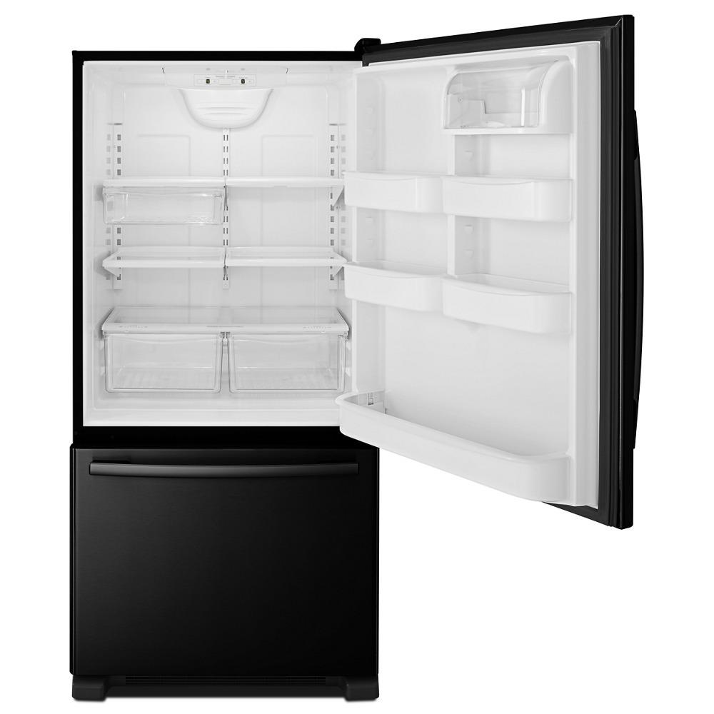 Amana ABB2224BRB 33-inch Wide Bottom-Freezer Refrigerator with EasyFreezer™ Pull-Out Drawer - 22 cu. ft. Capacity