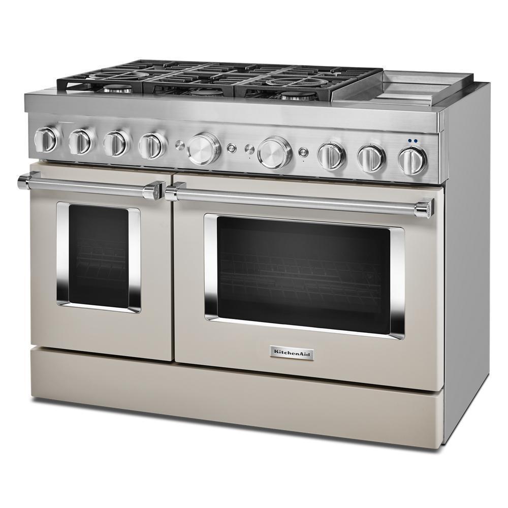 KFDC558JMH KitchenAid® 48'' Smart Commercial-Style Dual Fuel Range with Griddle