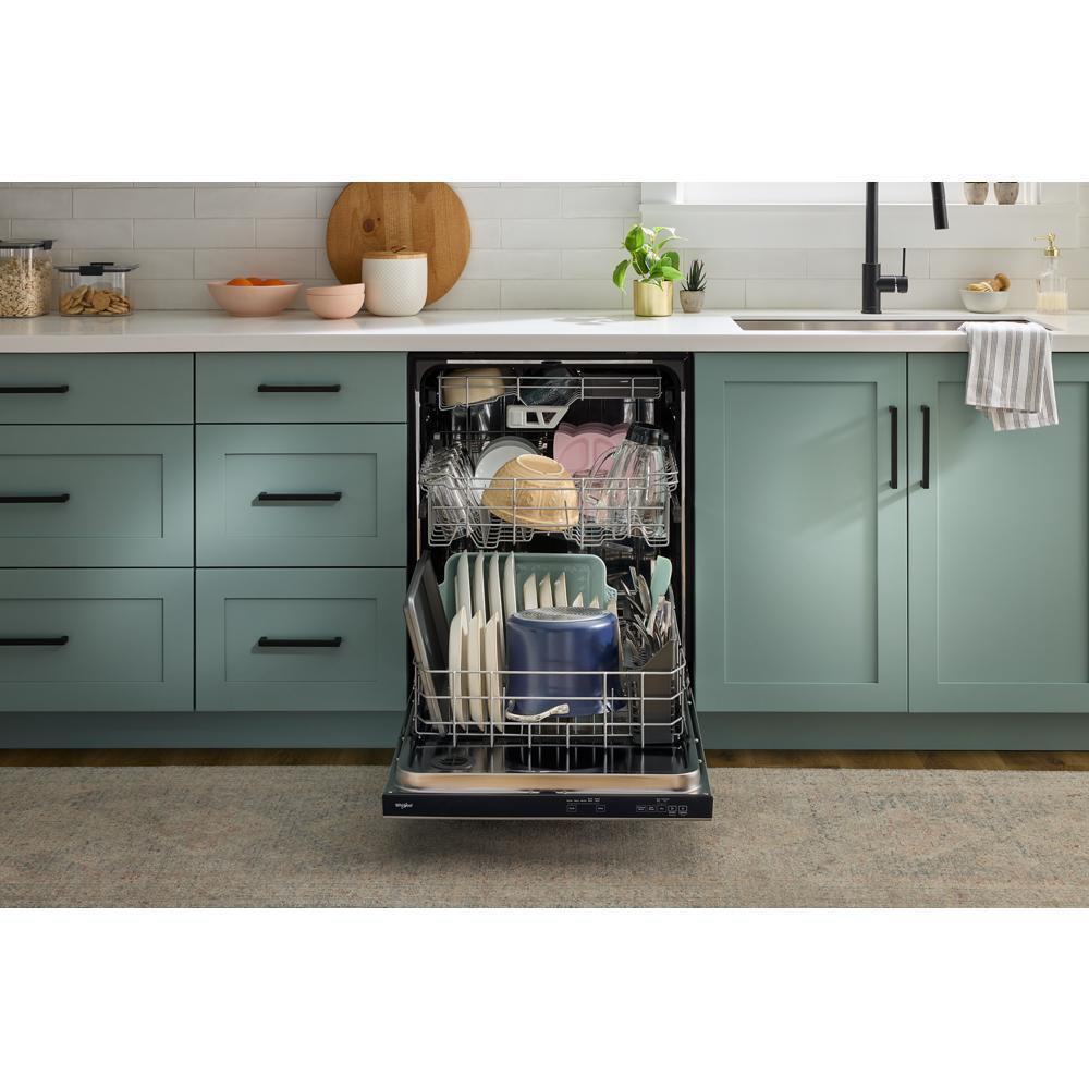 Whirlpool WDPS7024RZ Eco Series Quiet Dishwasher with a washing 3rd Rack & Water Repellent Silverware Basket