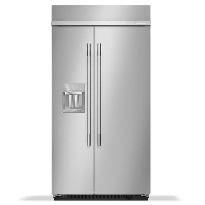 Kitchenaid KBSD742SPS 25.1 Cu. Ft. 42" Built-In Side-by-Side Refrigerator features Exterior Water and Ice Dispenser with Measured Fill