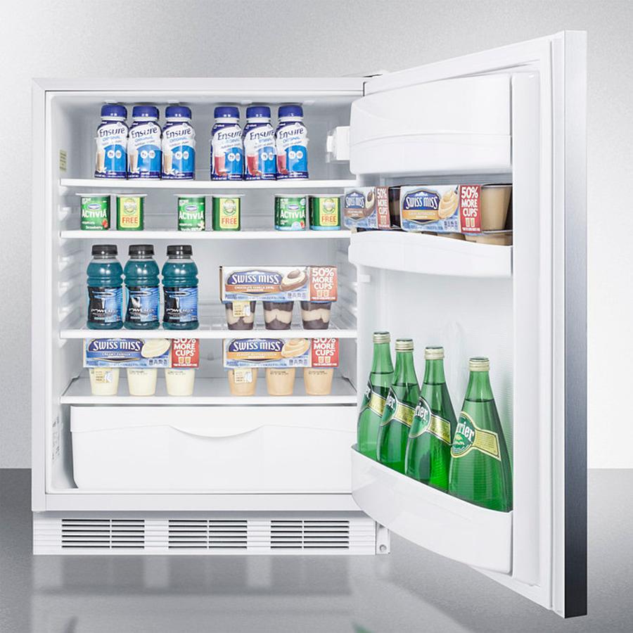 Summit FF6WBISSHHADA 24" Wide Built-in All-refrigerator, ADA Compliant