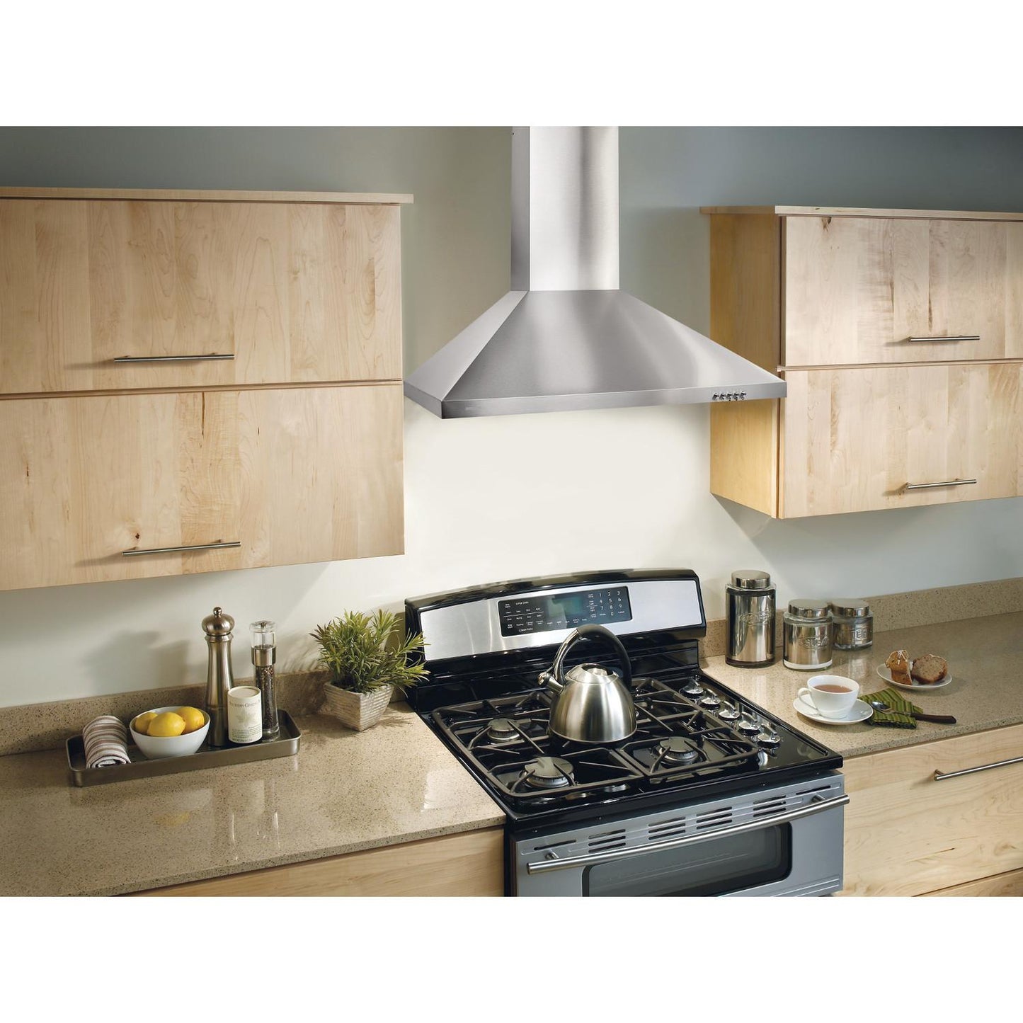 BW5030SSL Broan® 30-Inch Convertible European Style Wall-Mounted Chimney Range Hood, 380 MAX Blower CFM, Stainless Steel LED Light