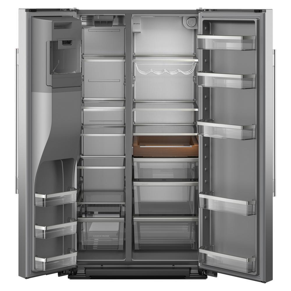Kitchenaid KRSF336RPS 28.7 Cu. Ft. Side-by-Side Refrigerator with Exterior Ice and Water Dispenser and Removable Under-Shelf Wine Rack