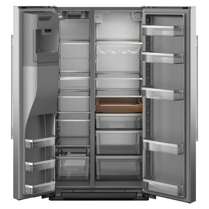 Kitchenaid KRSF336RPS 28.7 Cu. Ft. Side-by-Side Refrigerator with Exterior Ice and Water Dispenser and Removable Under-Shelf Wine Rack