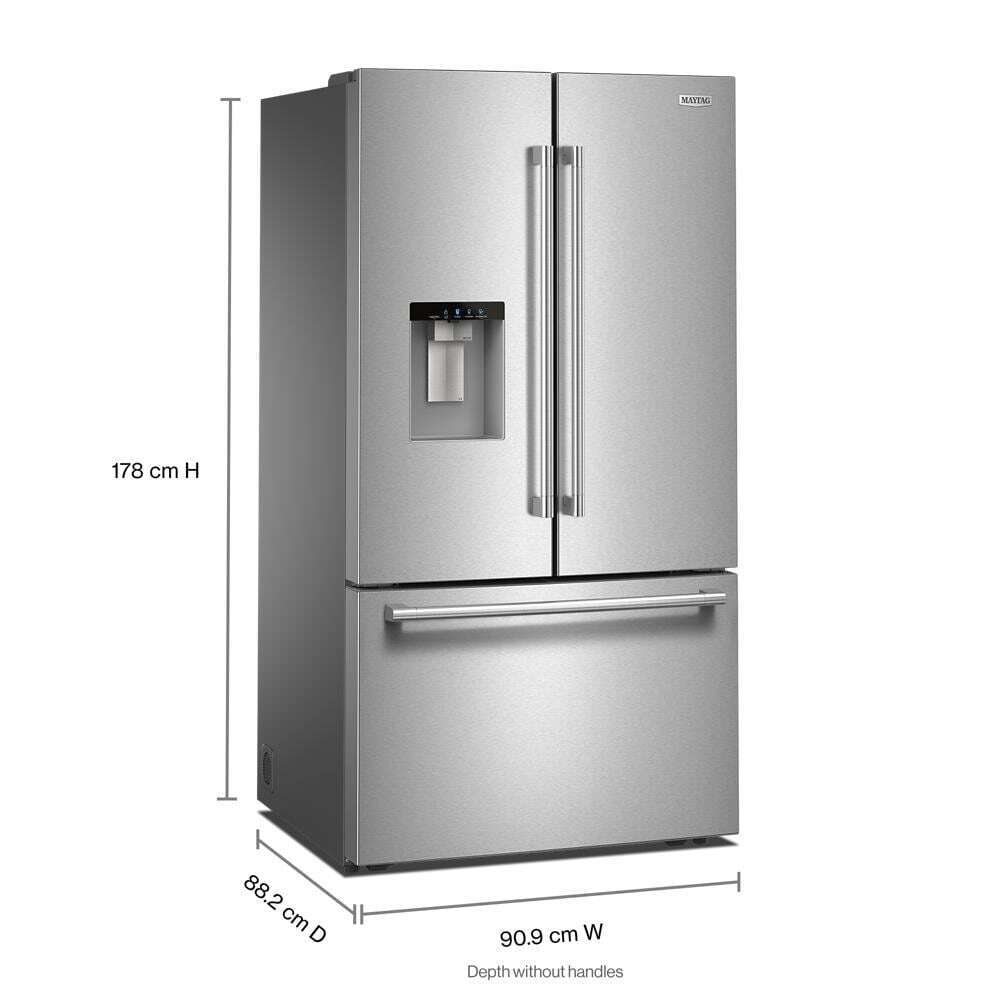 MRFF5336TZ Maytag® 30 Cu. Ft. XL Capacity French Door Bottom Mount Refrigerator with In-Door-Ice® Dispensing System