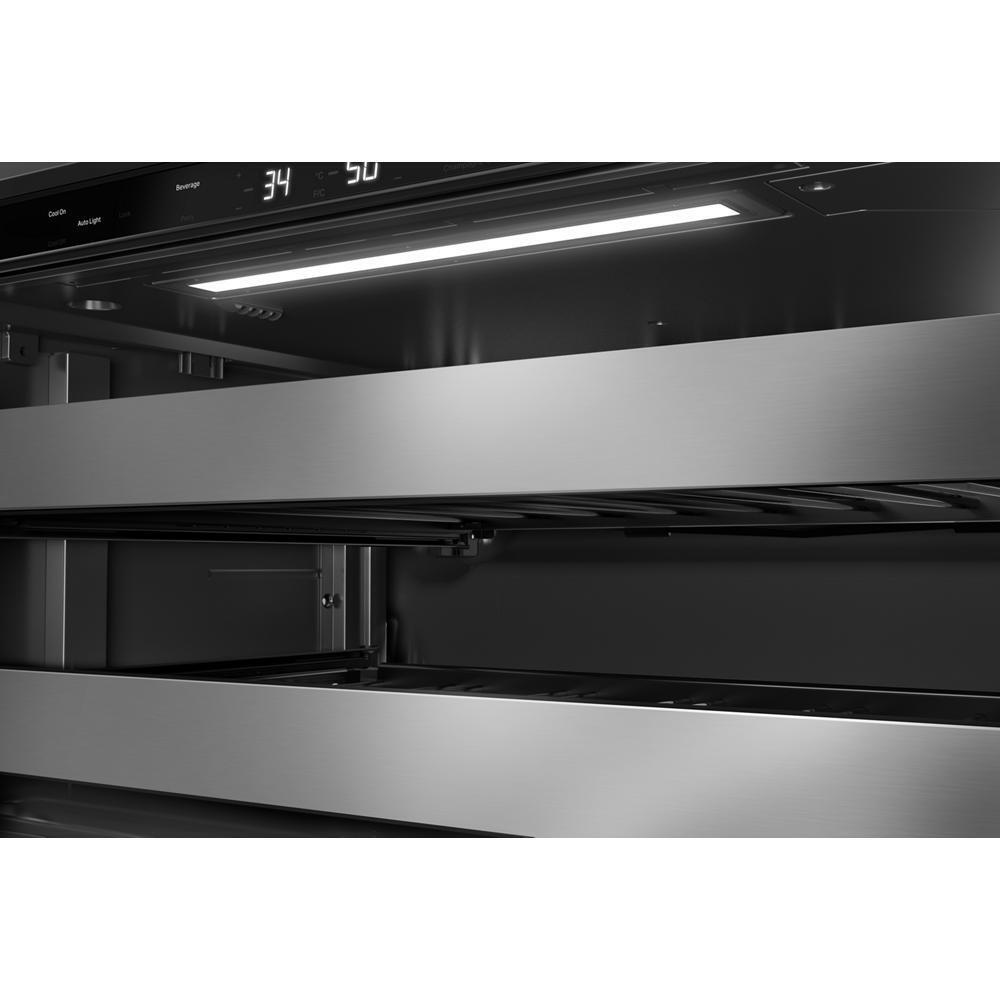 Kitchenaid KUBL524SSB 24" Beverage Center with Glass Door and Metal-Front Racks