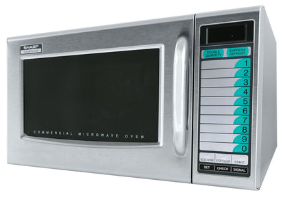 Sharp R21LVF Medium-Duty Commercial Microwave Oven with 1000 Watts