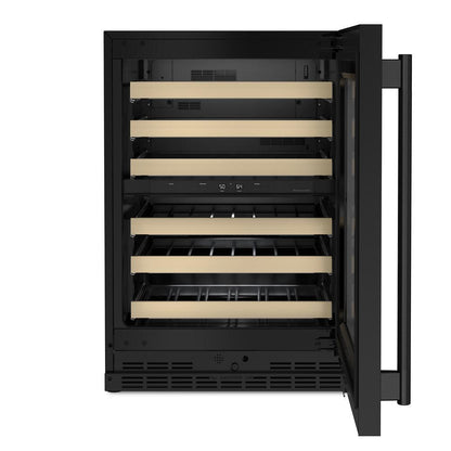 Kitchenaid KUWR524SBE 24" Undercounter Wine Cellar with Full-Extension Wood-Front Racks