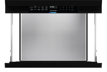 SMD2479MB Sharp 24 in. 1.2 cu. ft. Deco Series Built-In Smart Microwave Drawer™ Oven with Easy Wave Open in Black