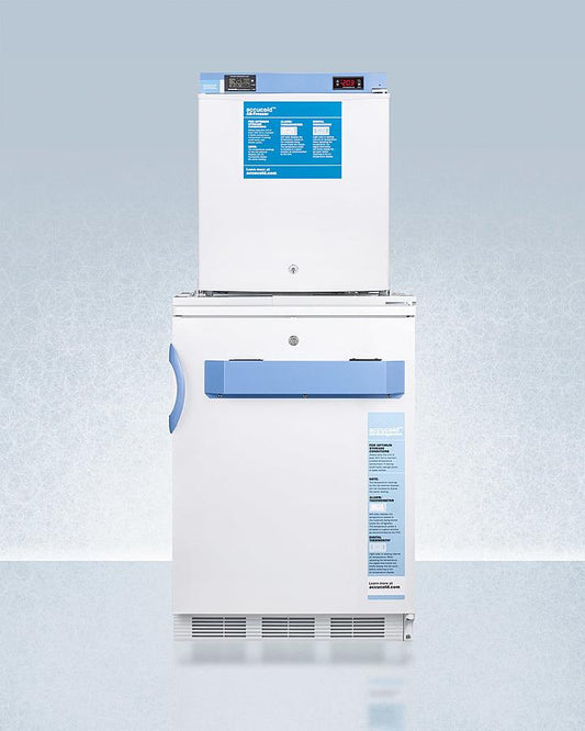 Summit FF7LWFS24LSTACKMED2 24" Wide All-refrigerator/all-freezer Combination